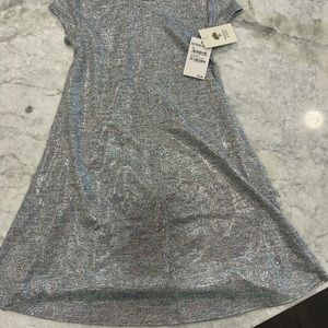 Girls size 8 silver swing dress new with tags